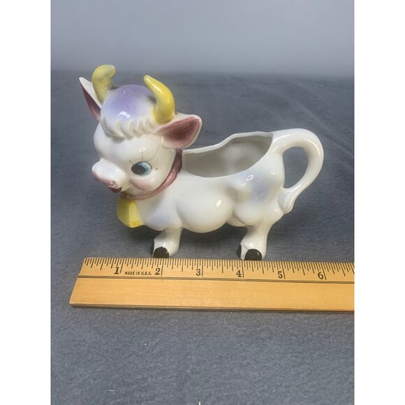 Vintage Ceramic Cow Creamer Figurine Made in Japan 1960s - Picture 7 of 9